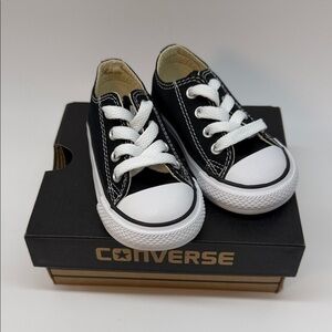 Converse Kids Black and White Sneakers Size 5